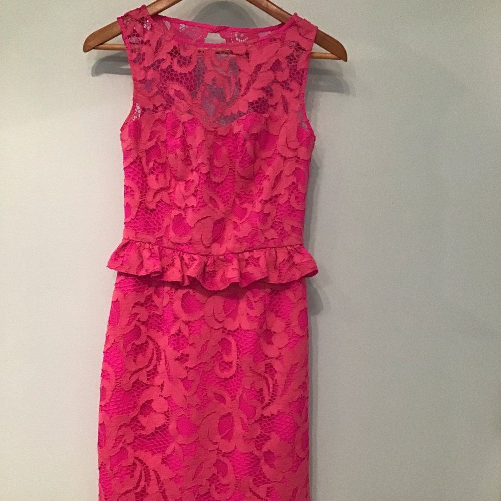 Hot pink lace Lilly Pulitzer dress
